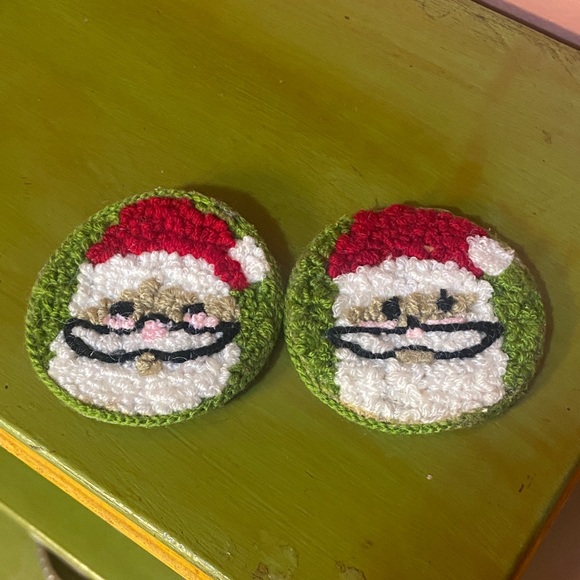 Simply Southern NWT Hand Crafted Car Coasters CHOICE OF ONE Santa Snowman - Picture 1 of 4